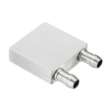 Aluminum Water Cooling Block 40x40x12mm Liquid Cooler Heat Sink Systems, Silver