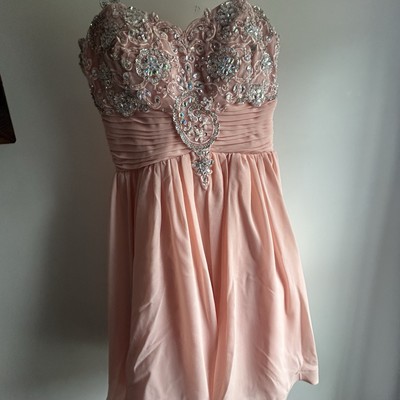 Juniors Size 3 Peach Pink Sequin Homecoming Dress Embellished Prom Formal | eBay Juniors Size 3 Peach Pink Sequin Homecoming Dress Embellished Prom Formal | eBay