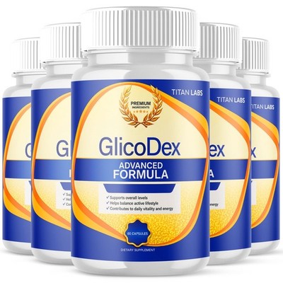 (5 Pack) GlicoDex Advanced Blood Health Support Formula Glico Dex 300 Capsules