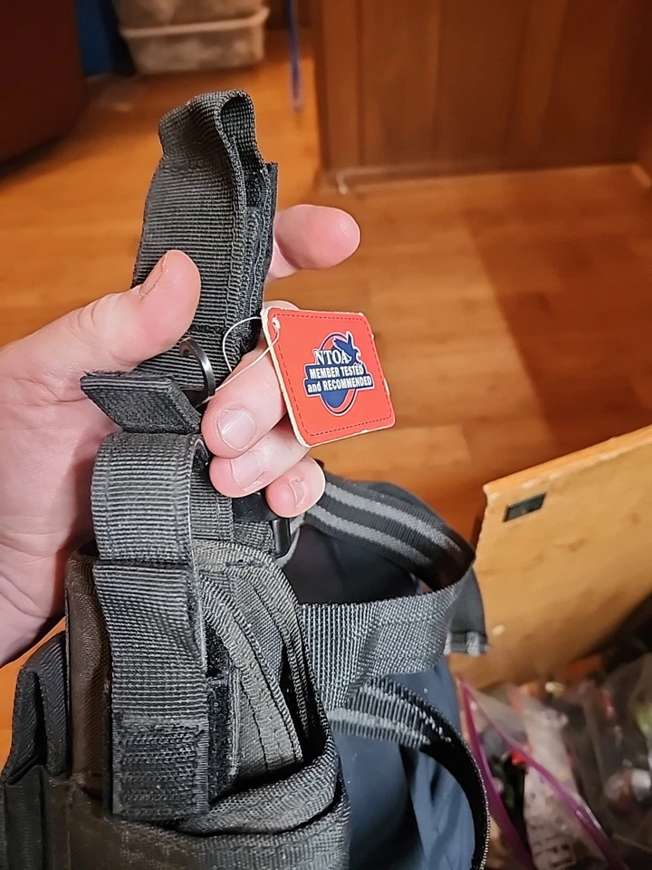 Nuevo NTOA Probado Negro Universal Pierna Caída Funda Ajustable Muslo Pistola Funda LH Foto 2 de 4