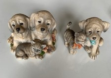2 Leonardo Collection Dog Cat ornaments