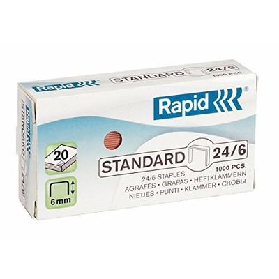 Rapid Heftklammern Standard 24/6 verkupfert 1.000 Stück