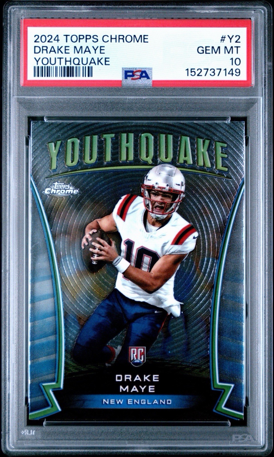 Drake Maye Topps Chrome Youthquake #Y2 Base