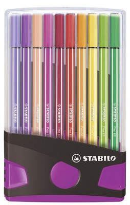STABILO Fasermaler Pen 68 20er ColorParade grau/pink