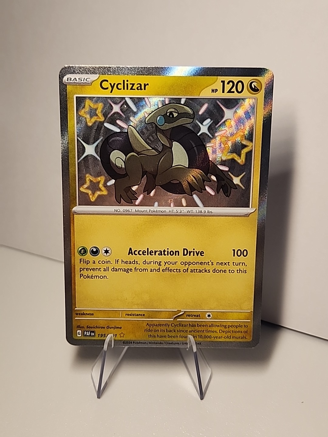 Cyclizar 195/091 Paldean Fates SV Baby Shiny Holo Rare Pokémon TCG NM