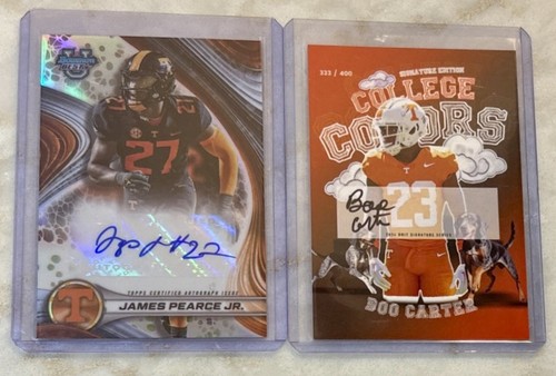 Tennessee Volunteers JAMES PEARCE JR. BOO CARTER AUTO Bowman Best ONIT RC Lot