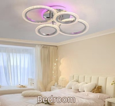 LED Deckenleuchte 3-farbig stufenlos dimmbar RGB Hintergrundbeleuchtung Fernbedienung Wohnen