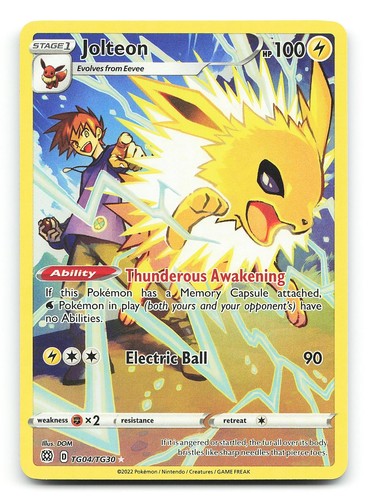 Jolteon TG04/TG30 Brilliant Stars Trainer Gallery Holo Ultra Rare Pokemon NM