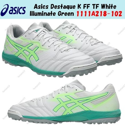 Asics Destaque K FF TF White Illuminate Green 1111A218-102 Men's Size
