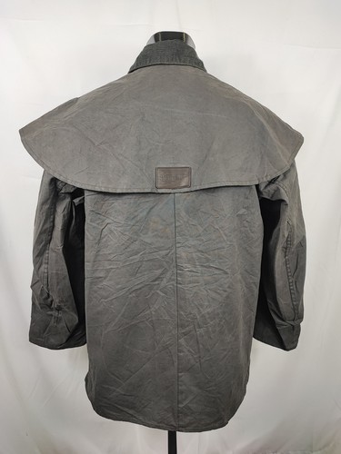 RARO Barbour Backhouse nero C42/107 cm Riding Black Wax Jacket Size Large - Foto 5 di 8