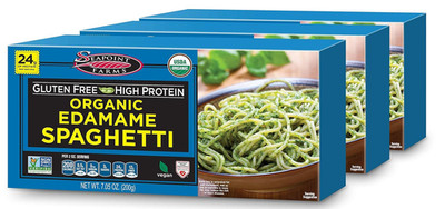 Organic Edamame Spaghetti, Healthy Gluten-Free Noodles, 7.05 Oz, Pack of 3