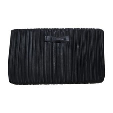 VINTAGE HARRY LEVINE 1960 KISSLOCK BLACK SATIN CLUTCH COIN PURSE COPPER INTERIOR