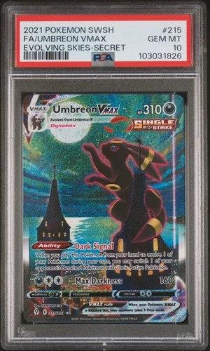 Pokemon Umbreon VMAX 215/203 Evolving Skies Alt Art PSA 10 Gem Mint