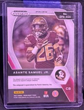 Panini Prizm Draft Picks 2021 Asante Samuel Jr. Rookie Autograph Lot (2)