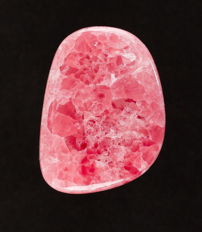 Rhodochrosite Stalactite Polished Cabachon Slice Pink Argentina 39mm 19g C0852