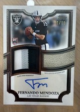 Fernando Mendoza 2026 Topps Flagship Rookie Patch Autograph RPA 10/10 #ARP-FM