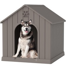 Fancyango Large Dog House Outdoor Indoor, Sturdy Plastic Waterproof Doghouse ...