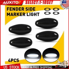 Led Side Marker Lights White Fit 2001-14 Chevrolet Silverado 2500hd 3500hd 4-20x