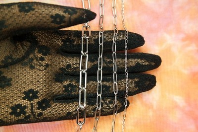 Paperclip Chain Necklace Pure Stainless Any Custom Size Made to order