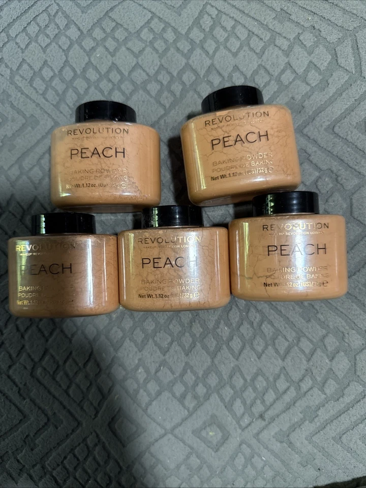Lot Of 5 Makeup Revolution Baking Powder Peach 1.12 oz Full size NEW - Image 2 of 4