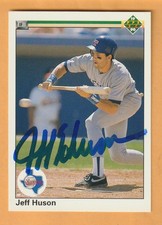 Jeff Huson Texas Rangers AUTO Signed 1990 Upper Deck #788 Wyoming Cowboys