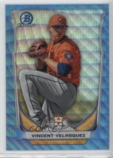 2014 Bowman Draft Top Prospects Chrome Blue Wave Refractor Vince Velasquez