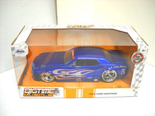 2018 Jada Metals BIGTIME Muscle 1/24 Blue W/ Flames 1965 Ford