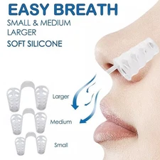 6PC Anti Snoring Reusable Nasal Dilators Nose Vents Sleep Apnea Aids S/M/L