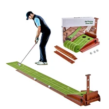 2 Hole Golf Putting Mat Indoor Golf Putting Green Golf Training Aid