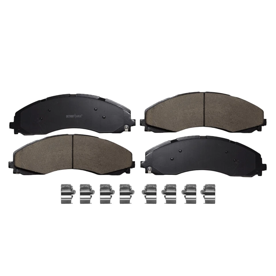 Pastillas de freno traseras de cerámica con herrajes para Ford F-450 F-550 Super Duty 2017-2021 Foto 3 de 4