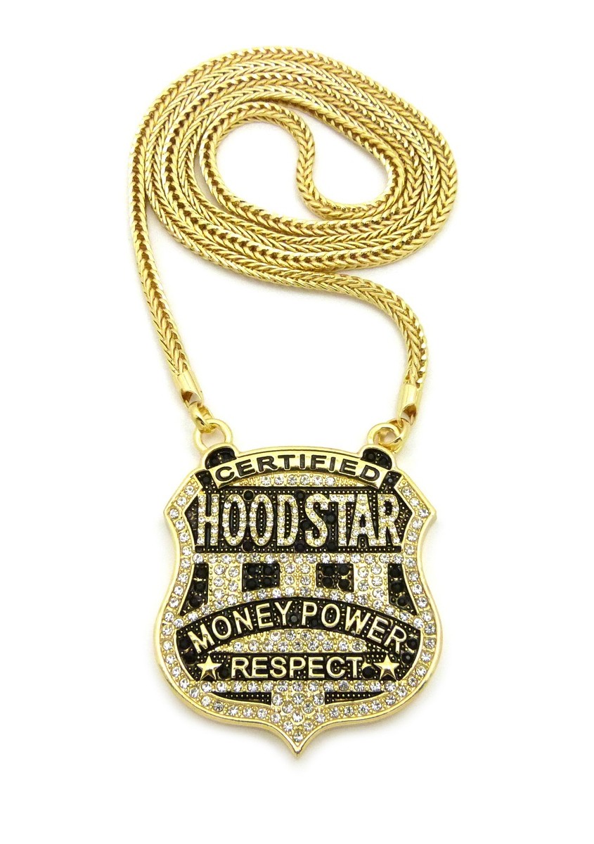 GANGSTA MONEY POWER RESPECT PENDANT 36