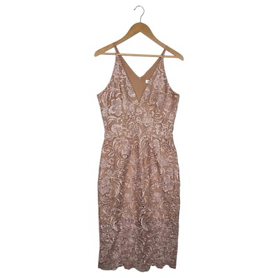 strapless open back dress Elisa Vine Embroidered Lace Dress – Dress the Population main image 0