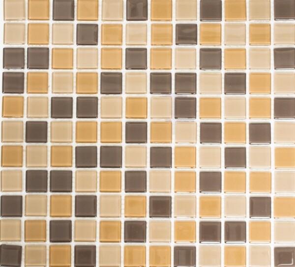Mosaikfliese Transluzent Braun Glasmosaik Crystal Braun Bad Wc KüChe Wand ...-image