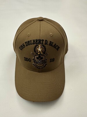 The Corps USS Delbert D. Black DDG 119 Beige Baseball Hat Cap One Size