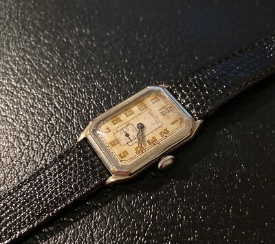 1928 ILLINOIS MEDALIST wristwatch 14K gf / 17 jewels Slvr  display picture 2