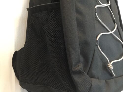 Backpack Black Student Hiking Zipper Closure Adjustable Straps New H8 - Picture 3 of 8