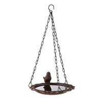 Gusseisen HäNge VogelträNke - 19 Cm - Balkon Terrasse Vogel Wasser Bad TräNke