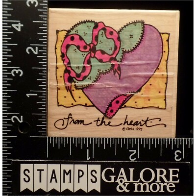 STAMPASSIONS RUBBER STAMPS E-1068 FROM CHRIS HEART VALENTINES LOVE #1414