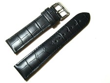22mm Blue Hadley-Roma Heavy Padded Alligator Grain Watch Strap MS898