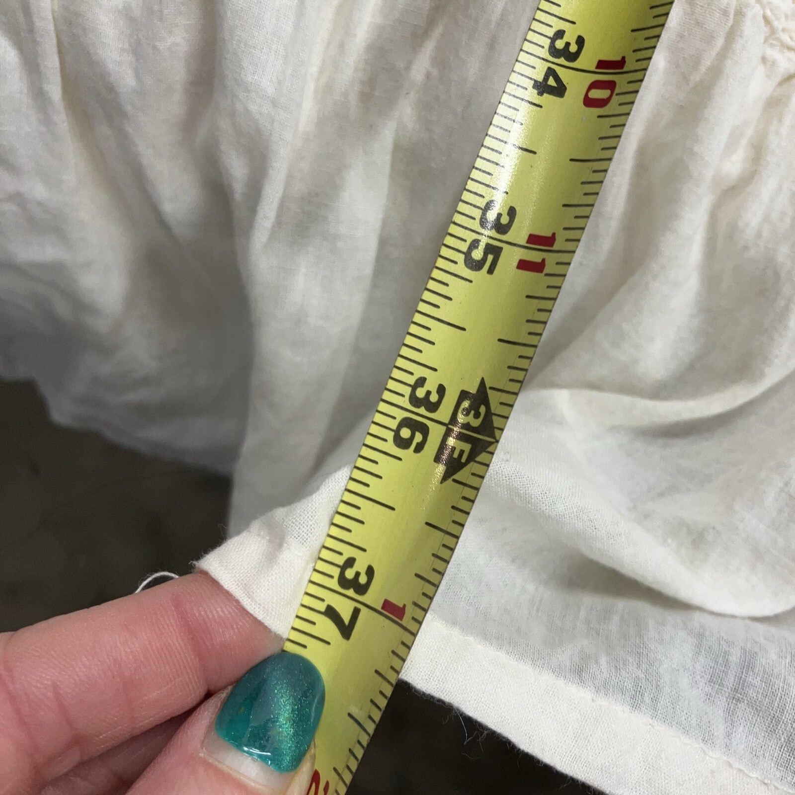 Jennifer Lauren White Cotton Sundress Shirred Top Sleeveless Size M