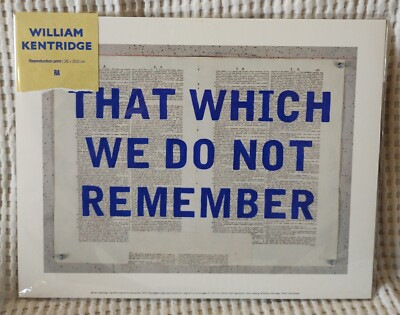 WILLIAM KENTRIDGE THAT WHICH WE DO NOT REMEMBER ROYAL ACADEMY PRINT 2022 - NEW