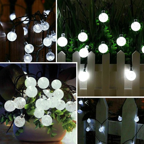 Solar 20ft 30LED String Light Waterproof Outdoor Garden Party Xmas Deco Cold Wht - Picture 8 of 12
