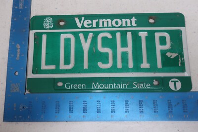 Vermont VT License Plate Tag Vanity Lady Ship Ladyship Nobility LDYSHIP