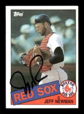 1985 Topps Boston Red Sox 376 Jeff Newman Signed Auto Autograph BXCP38