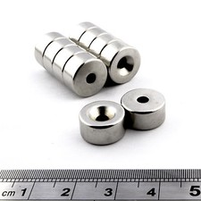 Strong Ring Magnets 1/2" Dia. x 1/4" with 1/8" Hole Powerful * 4.25Kg PULL *