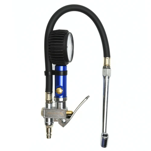 Air Compressor Gun with Gauge Tyre Inflating, 116 PSI, 1/4" Coupling, 450mm Hose