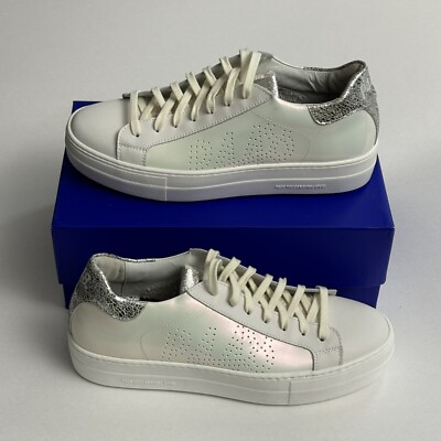 P448 Thea Women s EU 43 12 - 13 Men s 10 White Iridescent Fashion Sneakers