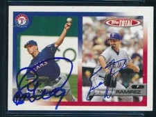 2005 Topps Total #639 Ron Mahay Erasmo Ramirez dual signed autograph set break 