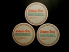 (3) COCKTAIL / DRINK / BEER COASTERS ROTHAUS BRAU 2 sided used 4 1/4" diameter — photo 2