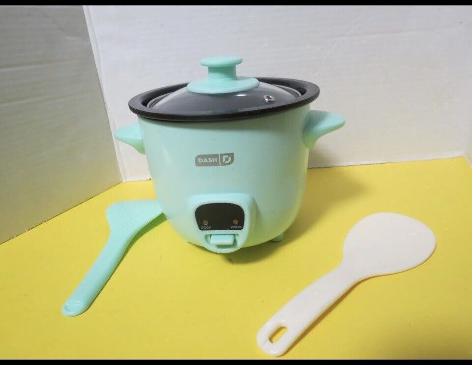 Open Box: Dash DRCM200TO Turquoise Personal Mini Rice Cooker with